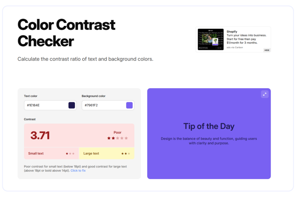 Color Contrast Checker