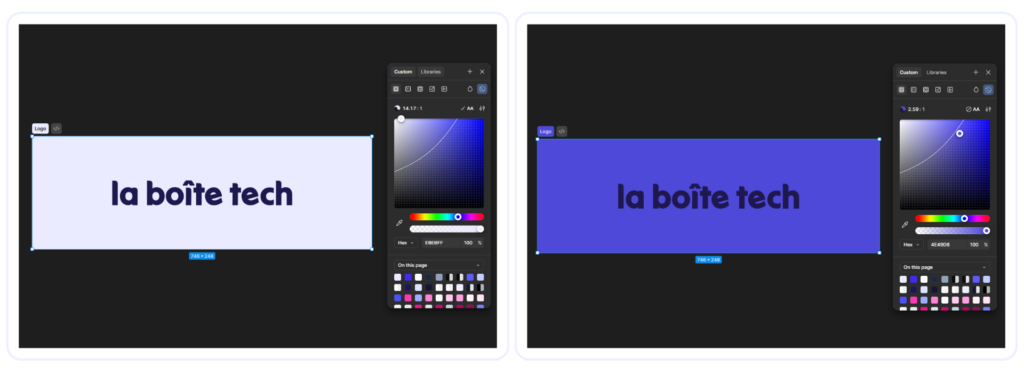 Test d'accessibilité sur Figma